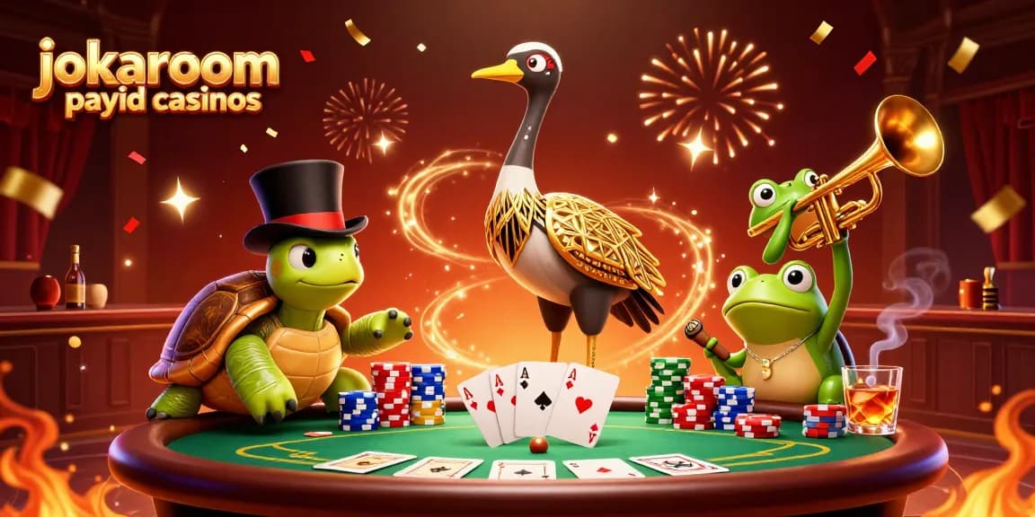 Experience the excitement of jokaroom payid casinos with vibrant 3D casino characters and elements.