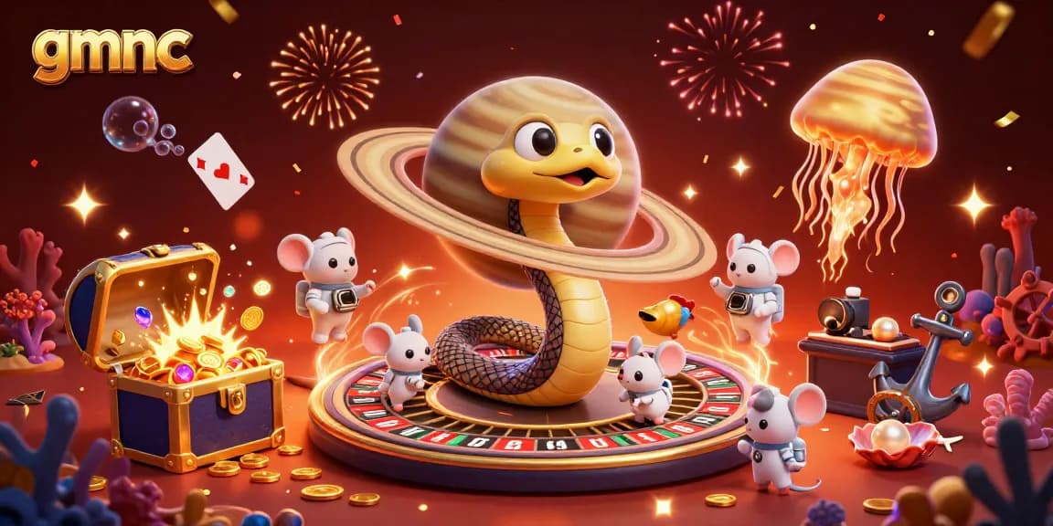Experience thrilling action with gmnc as astronaut mice bet on a cosmic roulette wheel.