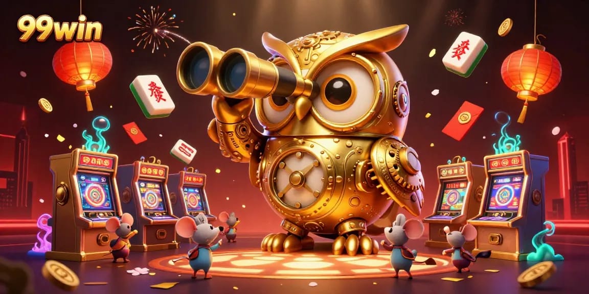 Experience thrilling gameplay at 99win with the charming golden owl and exciting casino elements.