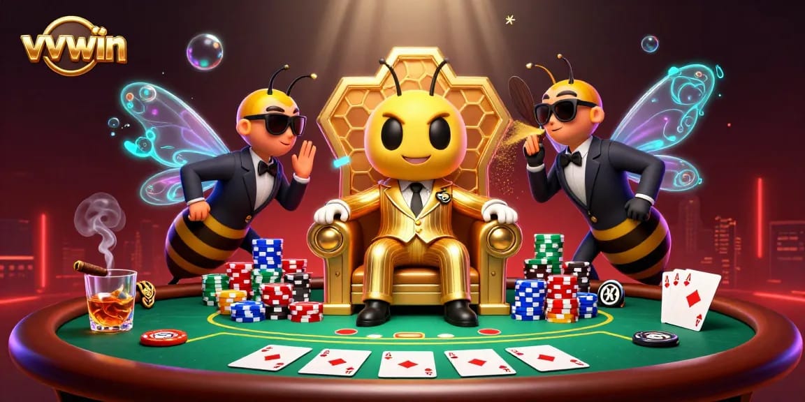 Win big at vvvwin with the bumblebee mob boss in a dynamic casino scene!
