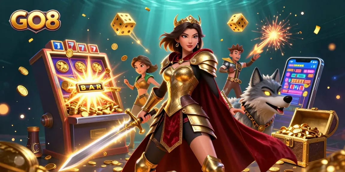 Engage with GO8's thrilling online casino experience featuring dynamic characters and games.