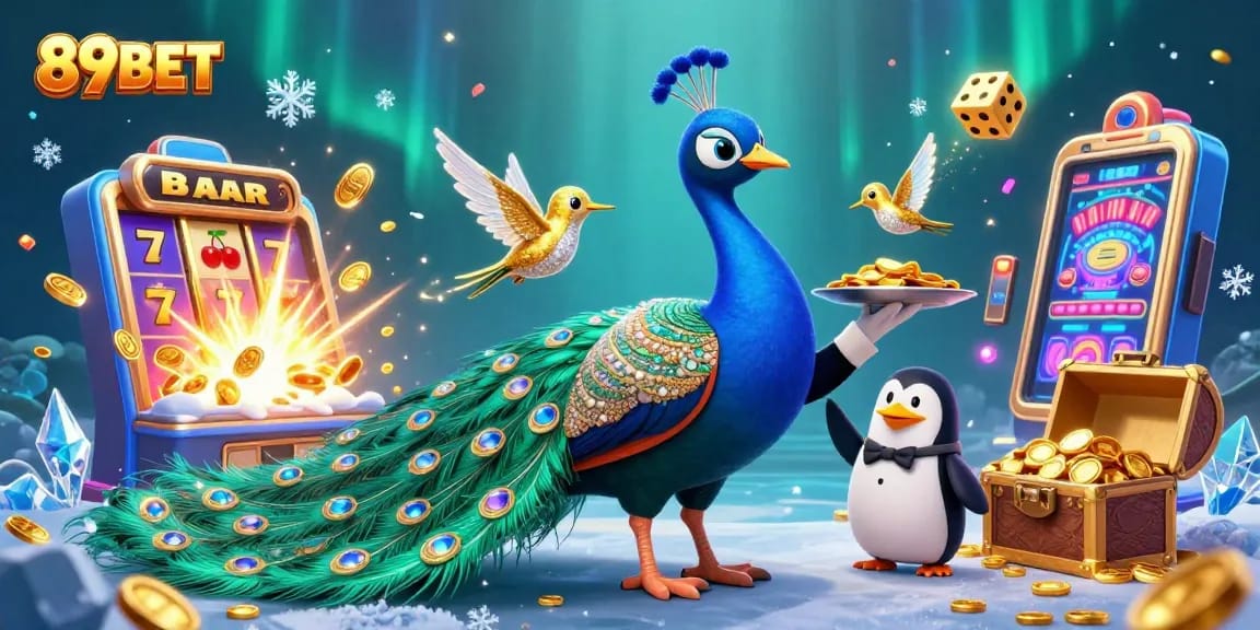 Explore the vibrant world of 89BET with a dynamic casino scene featuring rich colors and engaging characters.