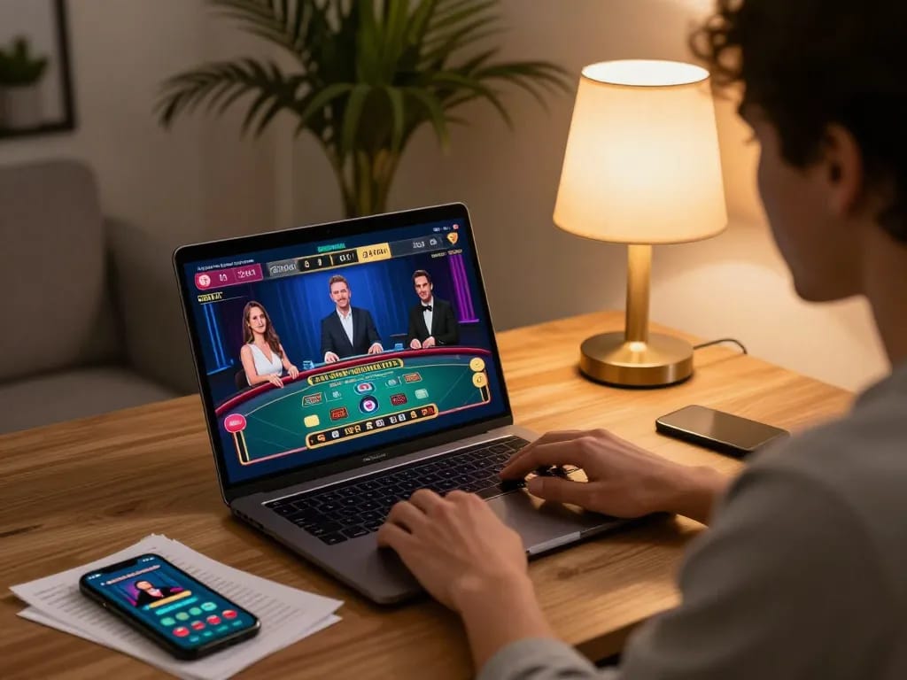 Playing live dealer games on mv66 com with an engaging online setup in a cozy atmosphere.