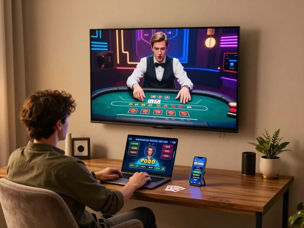 Engaging in baccarat gameplay on RR88 with cozy online setup and strategic betting options