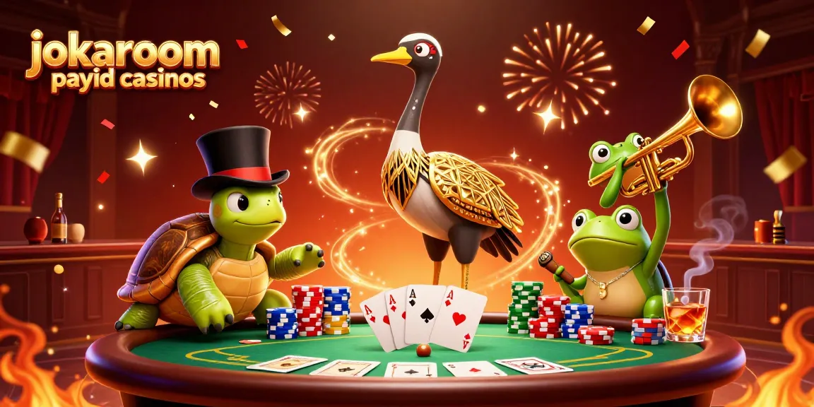 Experience the excitement of jokaroom payid casinos with vibrant 3D casino characters and elements.