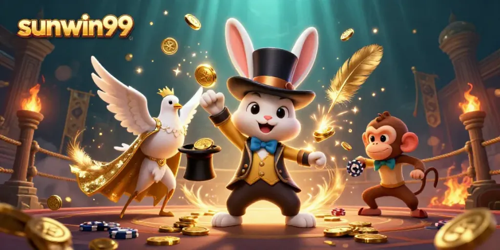 Experience the thrill of sunwin99 with a magical casino scene featuring enchanting characters.