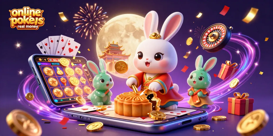 Engage with online pokies real money by the moon rabbit and jade companion, celebrating wins.
