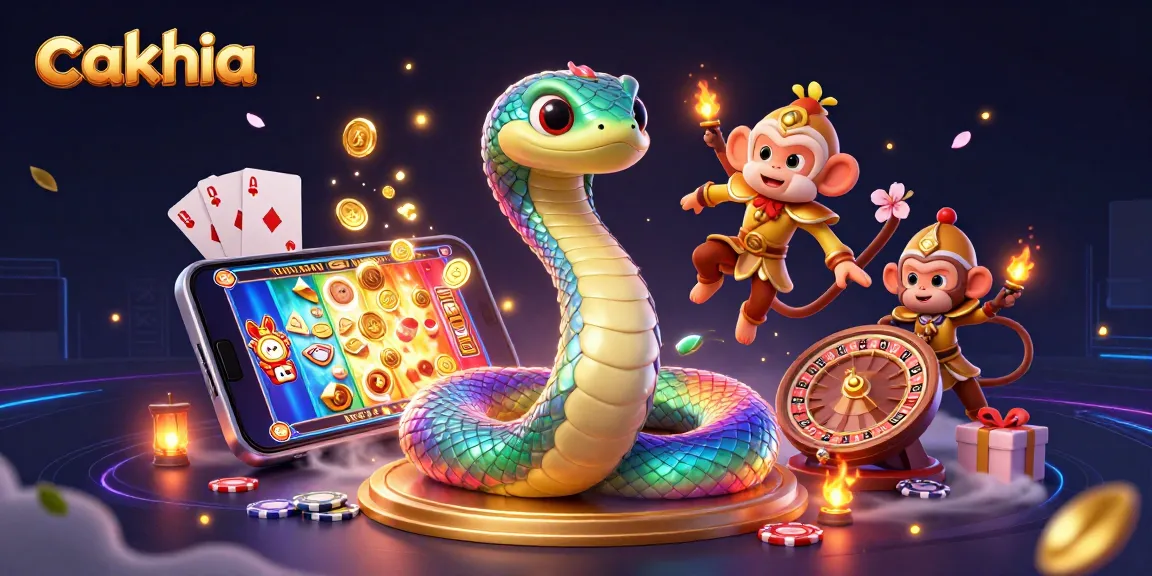 Experience thrilling wins at cakhia with an enchanting casino scene featuring vibrant characters and games.