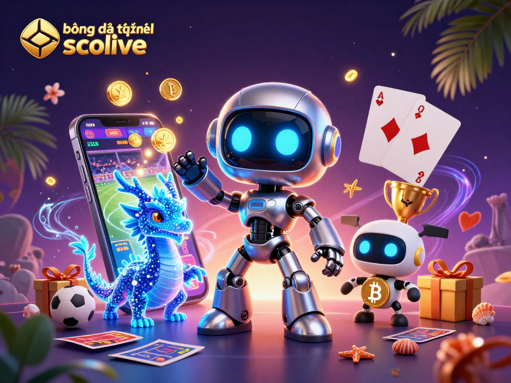 bóng đá trực tuyến socolive highlights dynamic sports betting action with vibrant casino-themed characters.
