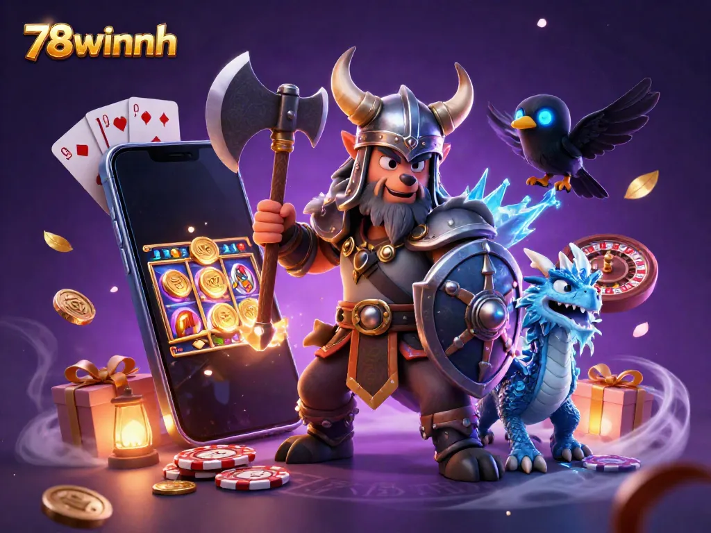 Engage in the fun of 78winnh with vibrant 3D casino characters and exciting game elements.