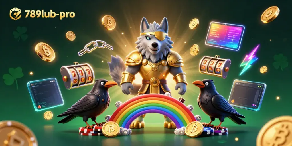 Engage in thrilling gameplay with 789lub-pro, featuring an Odin-inspired character and vibrant casino elements.