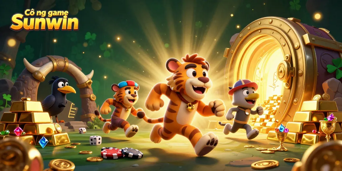 Experience thrilling action at Cổng game Sunwin with vibrant characters in a rich casino scene.