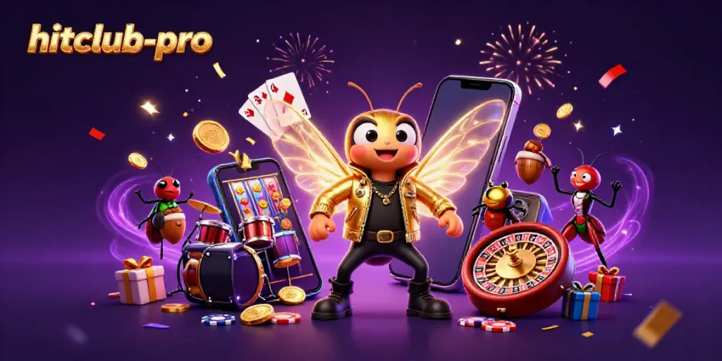 Engage in thrilling gameplay with hitclub-pro featuring 3D animated characters and casino elements.