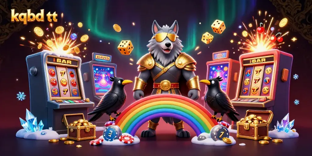 Experience thrilling action with kqbd tt as Odin and ravens navigate a vibrant casino landscape.