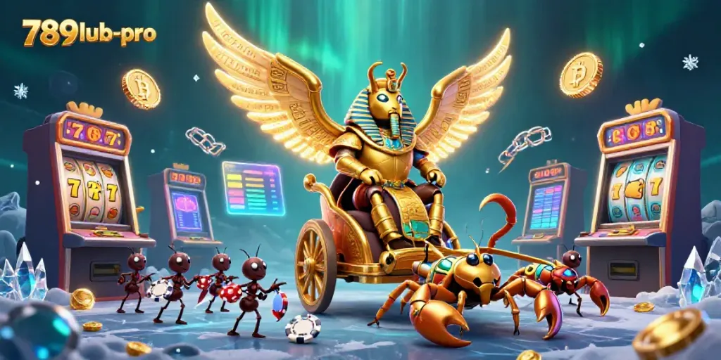 Engage in thrilling casino action with 789lub-pro's vibrant, dynamic 3D illustration.