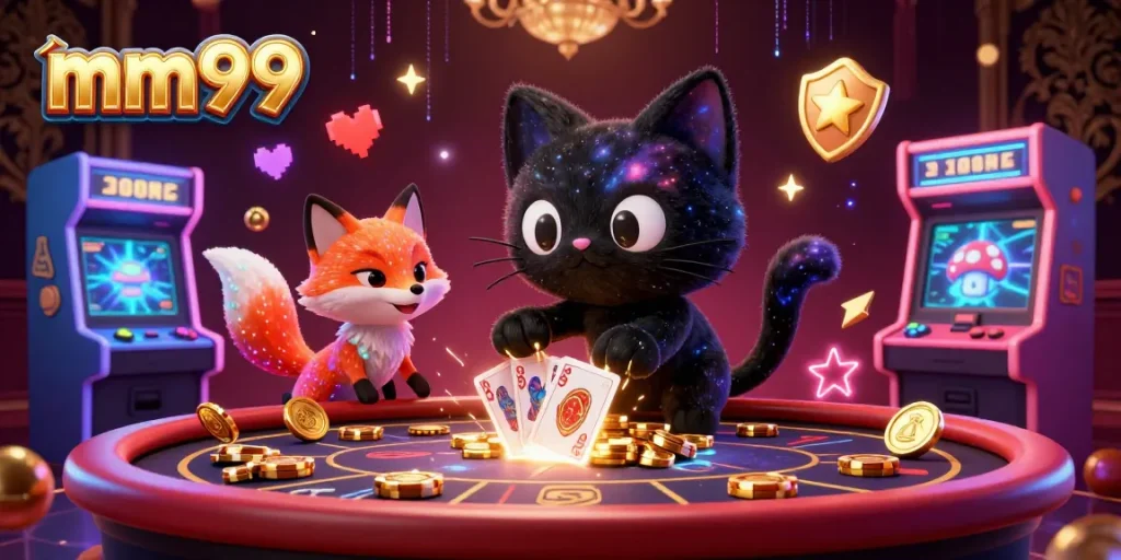Experience the mesmerizing allure of mm99 casino gaming with exciting cosmic characters and vibrant visual elements.